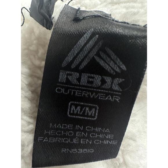 Reebok RBK separate pocketed photo Sherpa aligned, puffer jacket mens medium - Picture 7 of 7